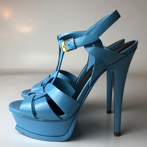Saint Laurent Shoes - YSL Yves Saint Laurent Tribute Bue Sandals 35